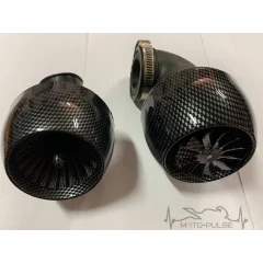 Фильтр (нулевик)   O35 / 48 mm, 90*, "турбина с пропеллером" (карбон)