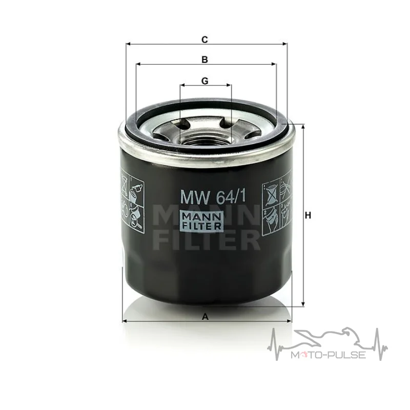 Маслянный фильтр MANN MW 64/1