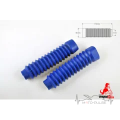 Гофры передней вилки (пара)  L-170mm  (Синие) MZK