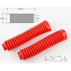Гофры передней вилки (пара)  L-210mm  (оранжевые) MZK
