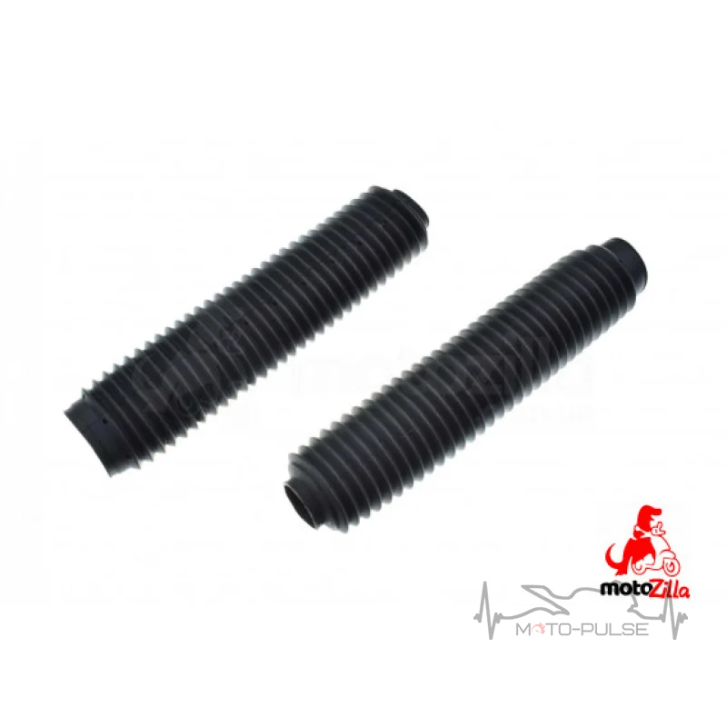 Гофры передней вилки (пара)  L-325mm, d-40mm, D-55mm (черные) MZK