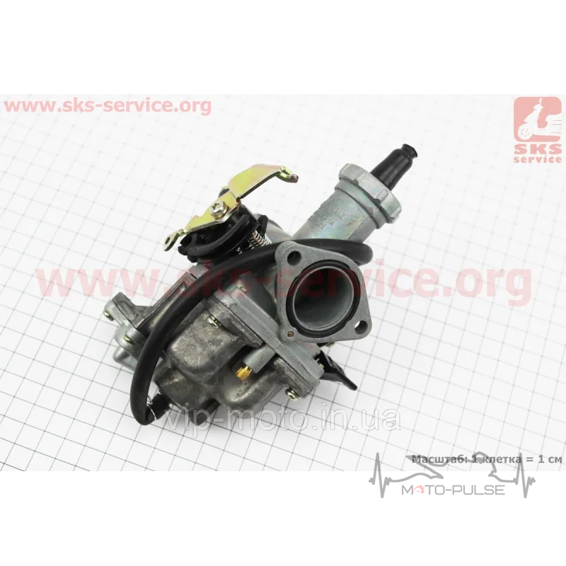 Карбюратор СВ/CG-150 (d=27), дросель ручной