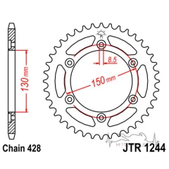 Звезда задняя 428x54 JT JTR1244.54  Honda CBR 250 R