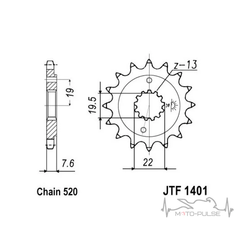 Звезда передняя JTF1401.14