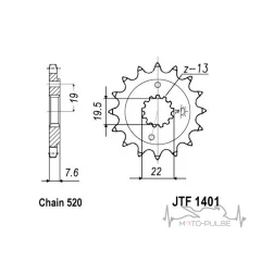Звезда передняя JTF1401.14