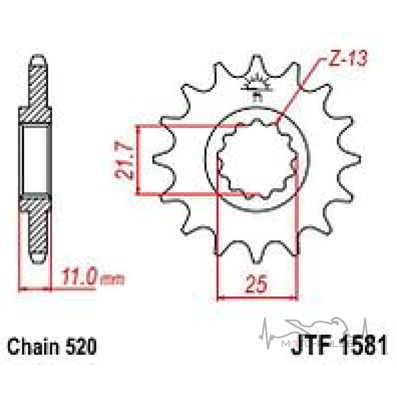 Звезда передняя JTF1581.16