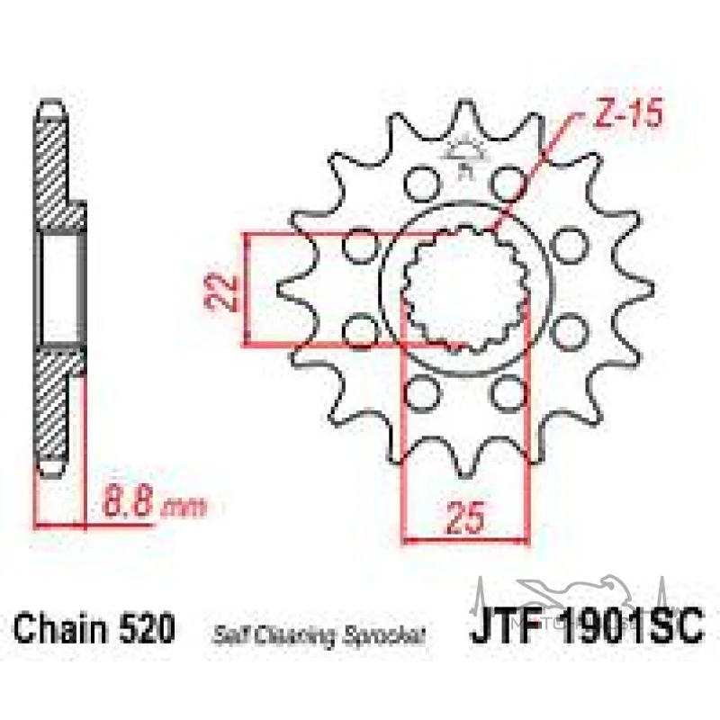 Звезда передняя JTF1901.14SC