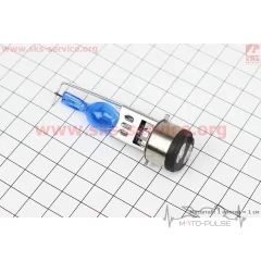 Лампа BA20D 12V 35/35 "super" синяя "свеча" тип 2