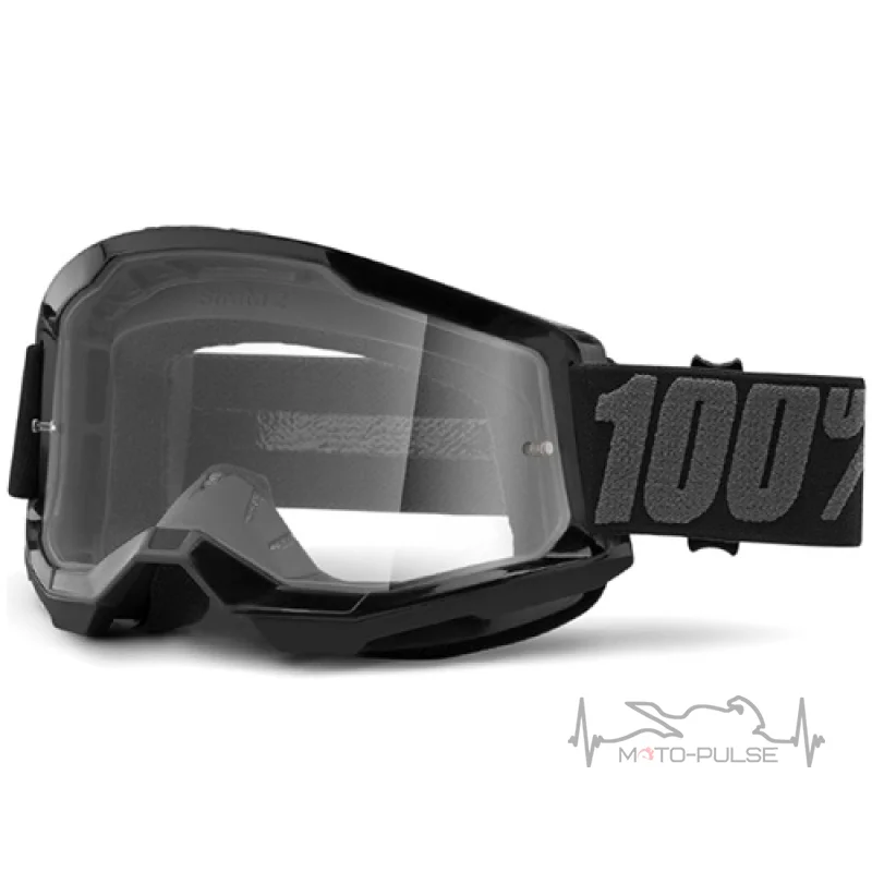 Очки кроссовые 100%  STRATA 2 Goggle Black - Clear Lens				