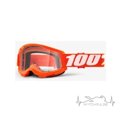 Очки кроссовые 100%  STRATA 2 Goggle Orange - Clear Lens	