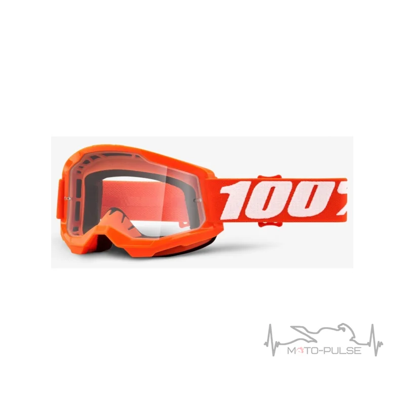 Очки кроссовые 100%  STRATA 2 Goggle Orange - Clear Lens	