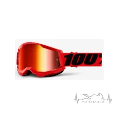 Очки кроссовые 100%  STRATA 2 Goggle RED - Mirror Red Lens		