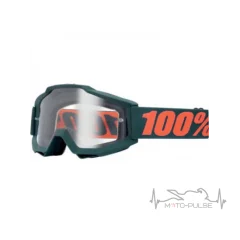 Очки кроссовые 100% Accuri Matte Gunmetal Clear Leans