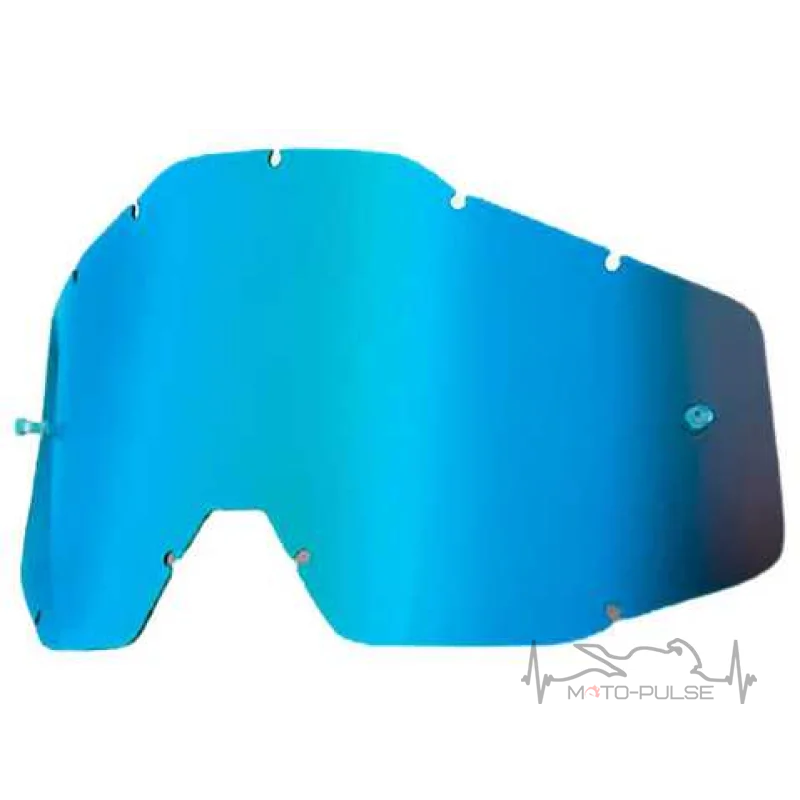 Линза 100% RACECRAFT/ACCURI/STRATA Replacement Lens Blue Mirror/Blue Anti-Fog