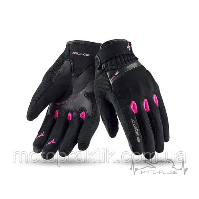 Мотоперчатки женские Seventy SD-C26 Summer Urban Woman Black/Pink (S)