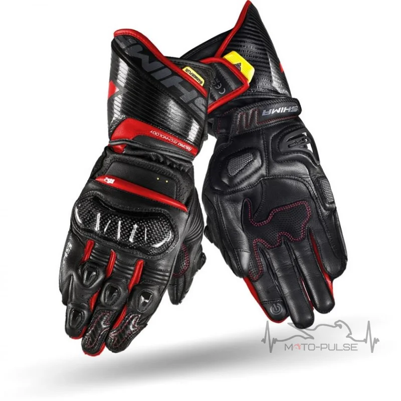 Мотоперчатки кожанные Shima RS-2 Black\Red (XL)