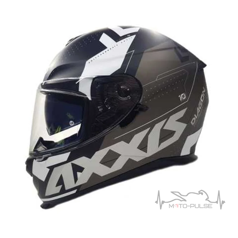 Мотошлем AXXIS EAGLE Diagon D3 Matt White (L)