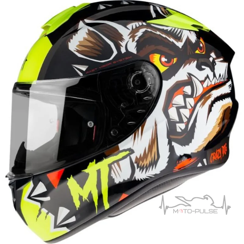 Мотошлем MT Targo Crazydog Yellow (L)