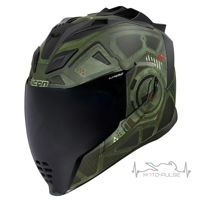 Мотошлем Icon Airflite Blockchain Green Matt (S) K