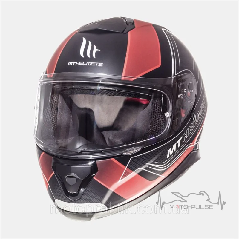 Мотошлем MT Thunder Trace Black/Red (Размер: XS)