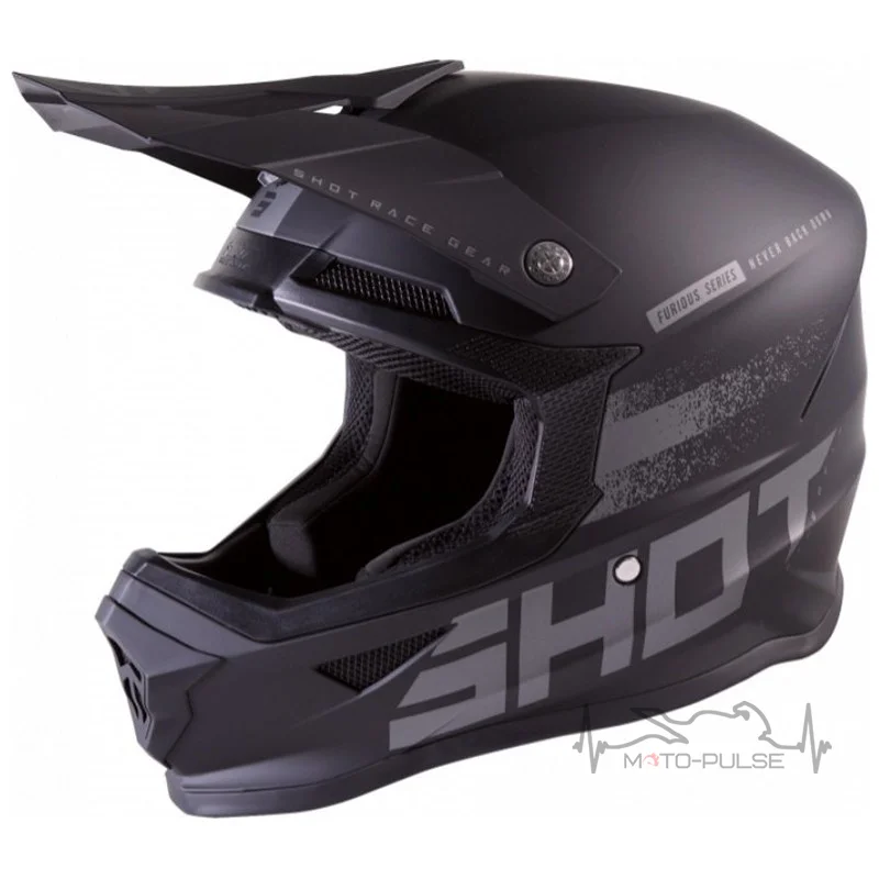 Мотошлем Shot Racing Furious Raw 2.0 Black/Grey (2XL)