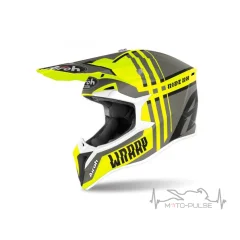 Мотошлем  AIROH WRAAP BROKEN yellow matt (M)