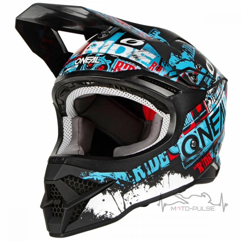 Мотошлем Oneal 3SRS Ride (M, Black/Blue/White)