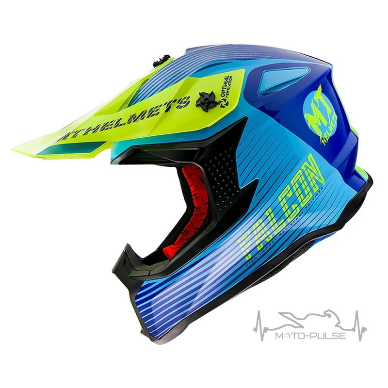Мотошлем  FALCON SYSTEM GLOSS FLUOR YELLOW L