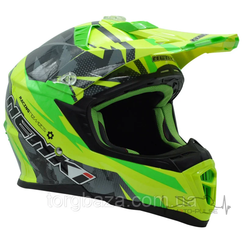 Мотошлем MX-316 Green/YelLow (L) Nenki