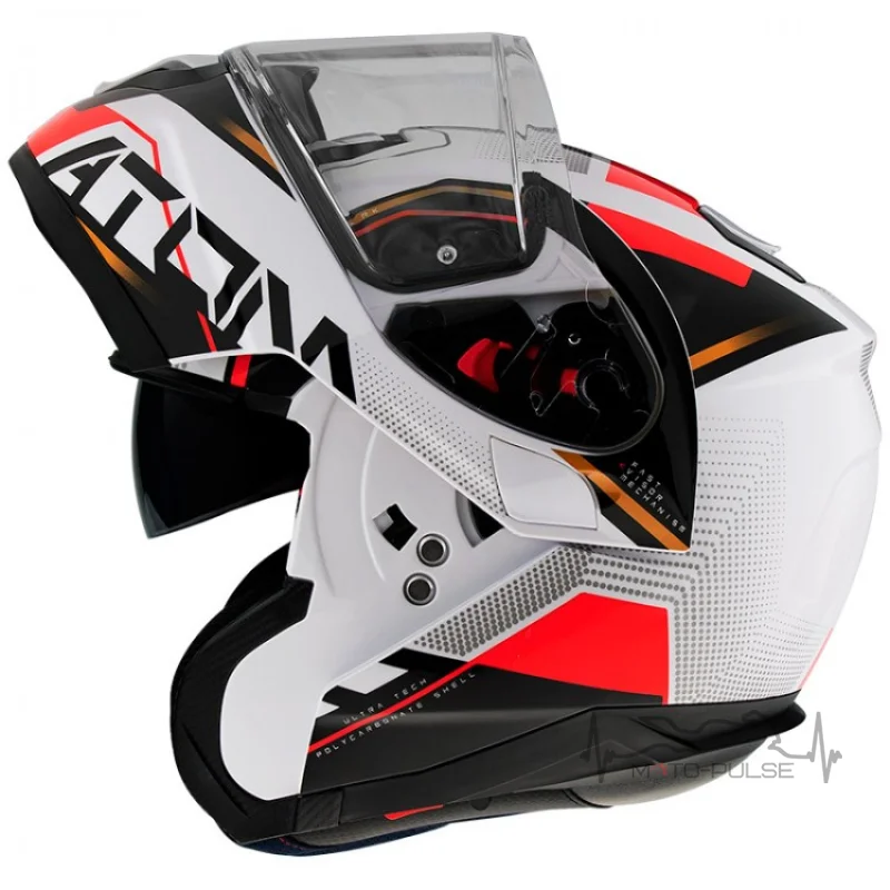 Мотошлем Flip-up MT Atom SV Quark White/Black/Red (M) MP