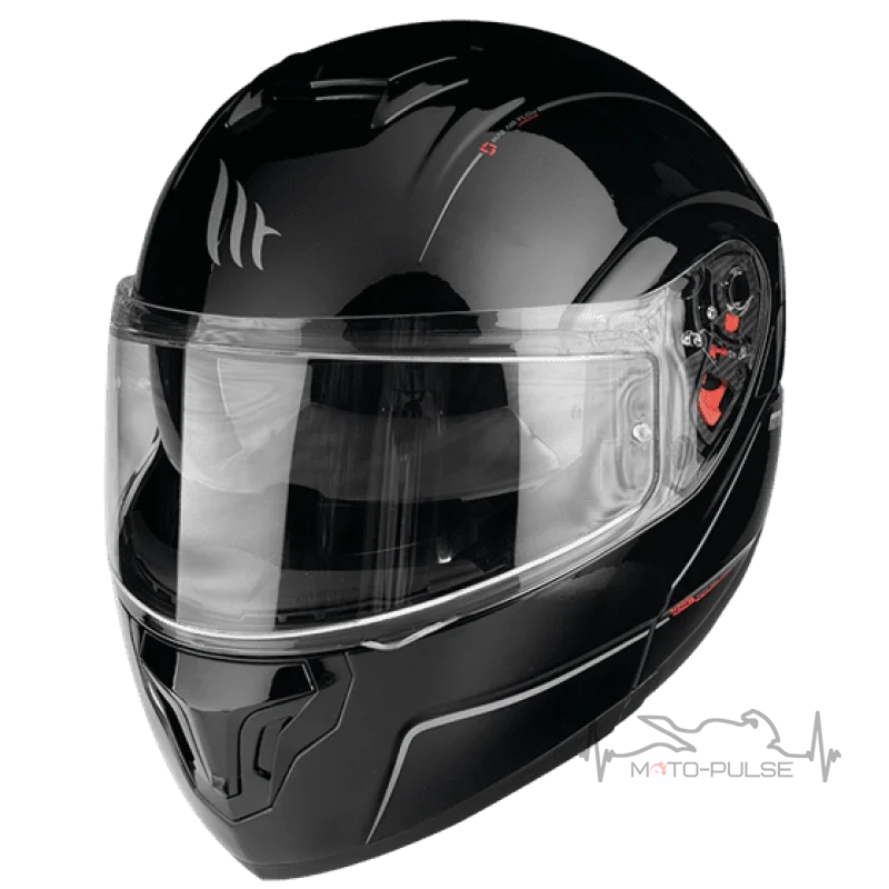 Мотошлем Flip-up MT Atom Black Gloss (L) 
