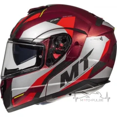 Мотошлем Flip-up MT Atom Transcend Red/Black (L)