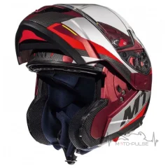 Мотошлем Flip-up MT Atom Transcend Red/Black (XL)