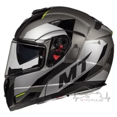 Мотошлем Flip-up MT Atom Transend Black/Gray (Размер: XL)
