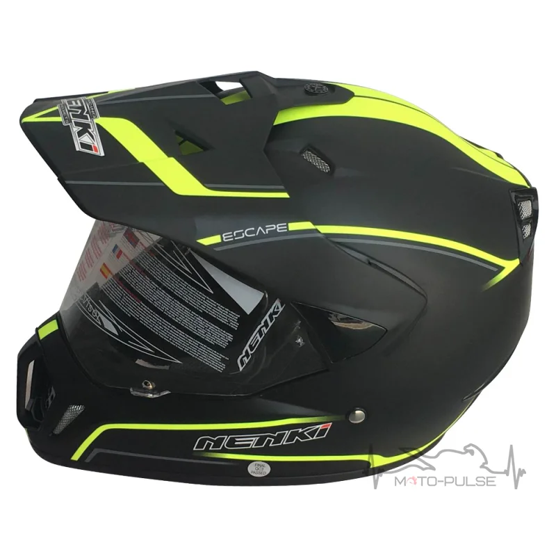 Мотошлем Dual-sport Nenki MX-310 MATT BLACK YELLOW S