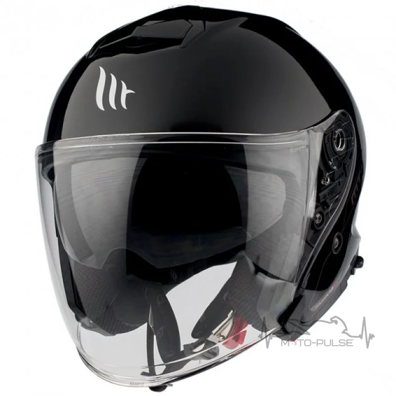 Мотошлем Открытый MT Jet Thunder 3 SV Solid Black Gloss ( Размер:S )