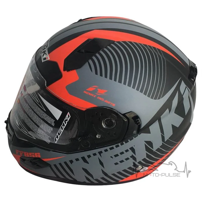Мотошлем NENKI FF-856 MATTE GREY ORANGE (L)