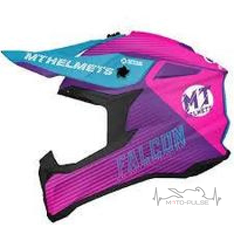 Мотошлем MT Falcon System Pink/Violet/Blue (XS) 