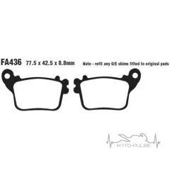 Колодки тормозные EBC FA436V