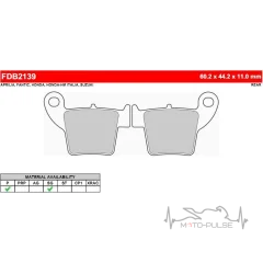 Колодки тормозные FDB2139SG CRF