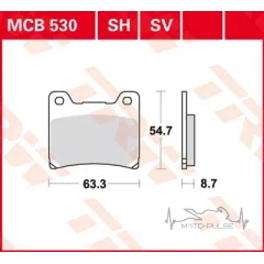 Колодки тормозные LUCAS MCB530