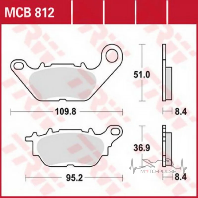 Колодки тормозные LUCAS MCB812