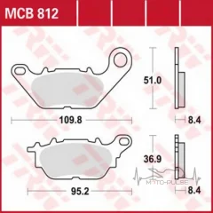 Колодки тормозные LUCAS MCB812