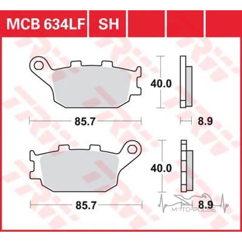 Колодки тормозные MCB634