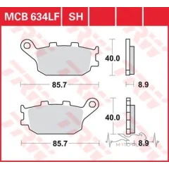 Колодки тормозные MCB634