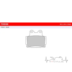 Колодки тормозные FDB386P  Yamaha FZR