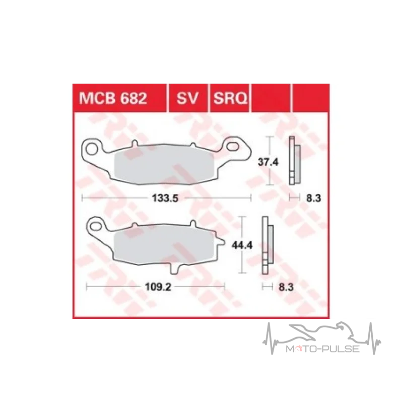 Колодки гальмові LUCAS MCB682SV