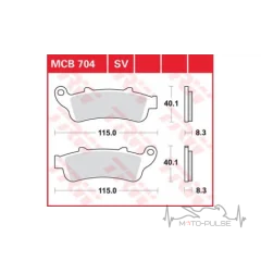 Тормозные колодки LUCAS MCB704SV