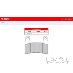 Колодки тормозные FE FDB2079P