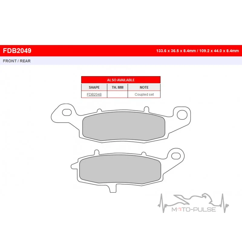 Колодки тормозные FERODO FDB2049P